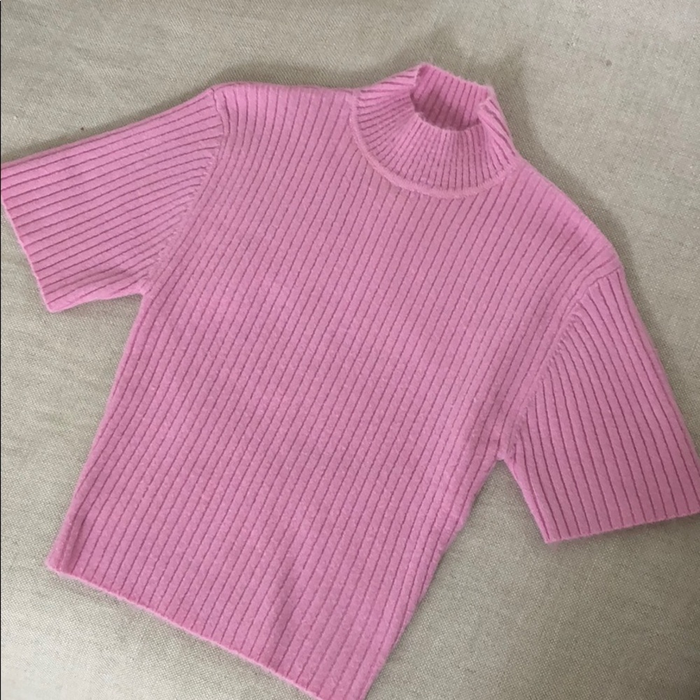 Staud Short Sleeve Sweater Top